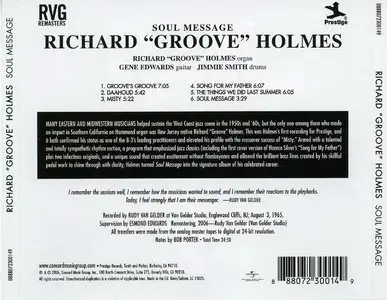 Richard "Groove" Holmes - Soul Message (1965) {2006 Prestige RVG Remasters Series}