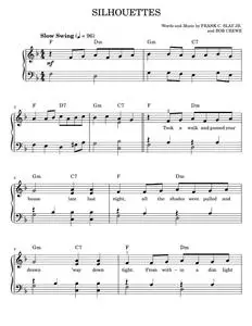 Silhouettes - Herman's Hermits (Easy Piano)