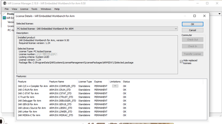 IAR Embedded Workbench for ARM version 9.50.2 with Examples