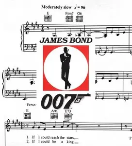 James Bond Sheet Music For Piano, Guitare, Lyrics