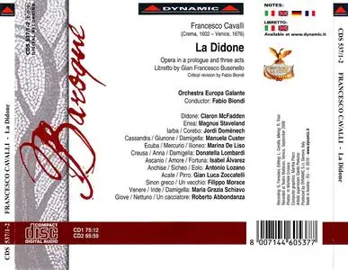 Fabio Biondi, Europa Galante - Francesco Cavalli: La Didone (2010)