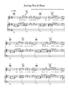 Loving you is easy - Union J (Piano-Vocal-Guitar (Piano Accompaniment))