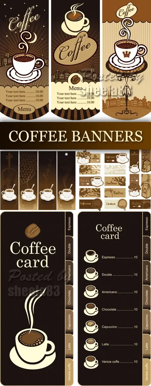 Coffee Banners Vector / AvaxHome