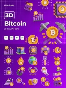 Bitcoin - 3D Icon Set