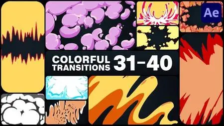 Colorful Cartoon Transitions for After Effects 50804444