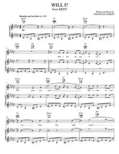 Will I? - Jonathan Larson, Rent Musical (Piano-Vocal-Guitar)