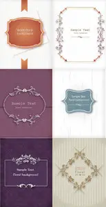 Spring Floral Vector Frames 18