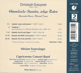 Miriam Feuersinger, Peter Barczi, Capricornus Consort Basel - Graupner: Himmlische Stunden, selige Zeiten (2014)