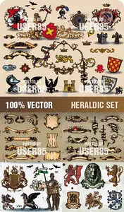 Stock Vector - Heraldic Set