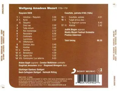 Helmut Rilling, Bach-Collegium Stuttgart, Gachinger Kantorei - Wolfgang Amadeus Mozart: Requiem; Exsultate, jubilate (2009)