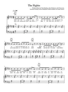 The Nights - Avicii (Piano-Vocal-Guitar (Piano Accompaniment))