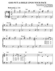 God put a smile upon your face - Coldplay (Easy Piano)