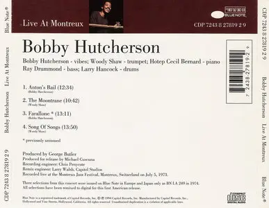 Bobby Hutcherson - Live At Montreux (1973) [Remastered 1994]