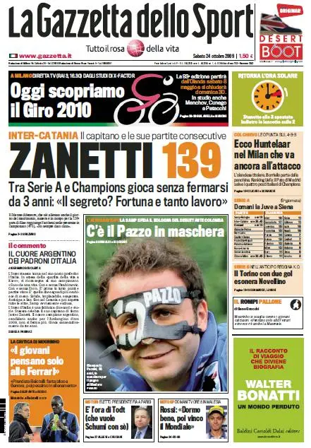 La Gazzetta dello Sport (24-10-09)