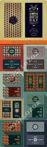 Business card template retro style vector