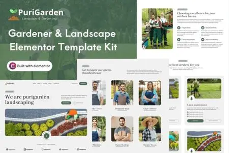 PuriGarden - Gardener & Landscape Elementor Pro Template Kit 52014561