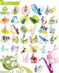 Collection Music Vector Elements