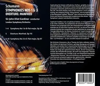 John Eliot Gardiner, London Symphony Orchestra - Schumann: Symphonies Nos.1 & 3; Manfred Overture (2020)