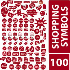 Shopping Symbols Icon Set