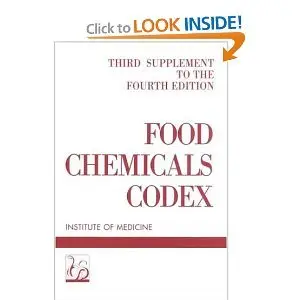 Food Chemicals Codex Supplement # 3  