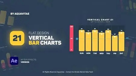 Flat Design Vertical Bar Charts 35766701
