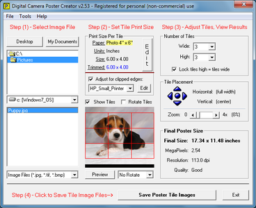 SRS1 Software Digital Camera Poster Creator 2.54