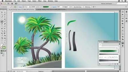 Artistic Painting with Illustrator: Object-Creation Brushes