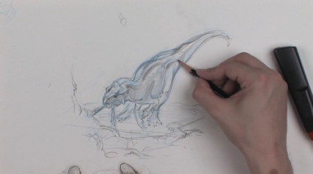 Dinosaur Drawing: Anatomy and Sketching with David Krentz [repost]