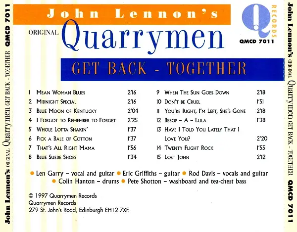 Get back together. The Quarrymen - get back - together (1997). John Lennon get back. “Quarrymen” постеры. Pete Shotton John Lennon in my Life.