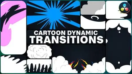 Cartoon Dynamic Transitions for DaVinci Resolve 51868822