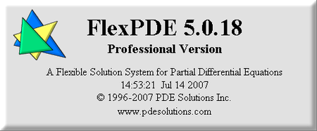 FlexPDE Professional 3D ver.5.0.18