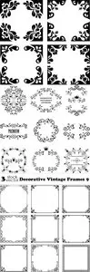 Vectors - Decorative Vintage Frames 9