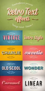 CreativeMarket - Photoshop Retro Text Effects