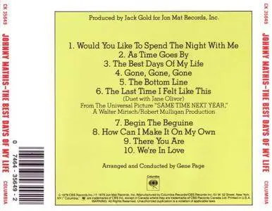 Johnny Mathis - The Best Days Of My Life (1979) [1989, Reissue]