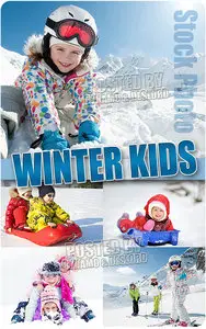 Winter kids - UHQ Stock Photo