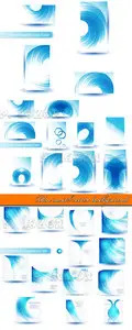 Blue swirl vector background