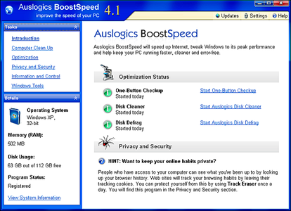 Portable Auslogics BoostSpeed v4.1.3.121