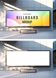 Modern Outdoor Billboard Mockup with Abstract Gradient 1707932411