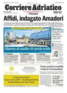 Corriere Adriatico Pesaro - 10 Ottobre 2025