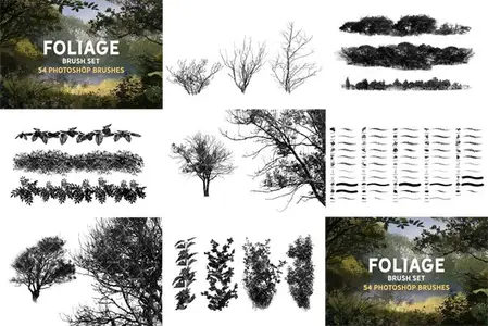 Foliage Brush Set - 54 Photoshop Brushes