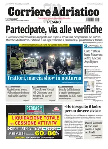 Corriere Adriatico Pesaro - 31 Gennaio 2025