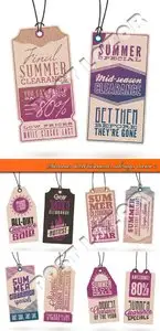 Summer label discount sale tags vector 2
