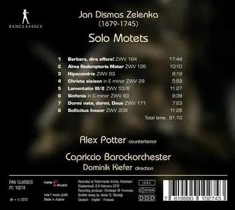 Alex Potter, Dominik Kiefer, Capriccio Barockorchester - Jan Dismas Zelenka: Solo Motets (2012)