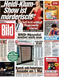 Bild Zeitung vom 30 April 2015