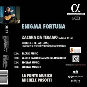 Michele Pasotti, La Fonte Musica - Zacara da Teramo: Enigma Fortuna - Complete Works [4CDs] (2021)