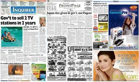Philippine Daily Inquirer – August 16, 2010