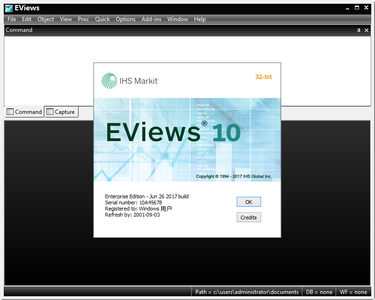 IHS EViews 10.0