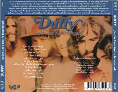 Duffy - Just In Case You're Interested... (1972) {2010 Flawed Gems}