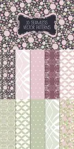 Seamless Rose and Shabby Chic Patterns