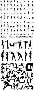 Vectors - Fitness People Silhouettes